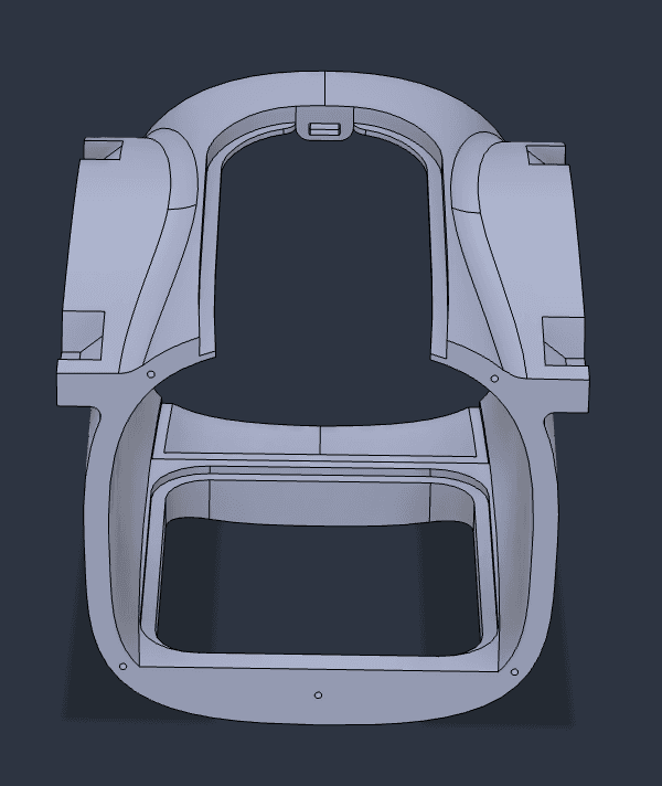UAV payload integration CAD model: fuselage without modular payload or complete integration