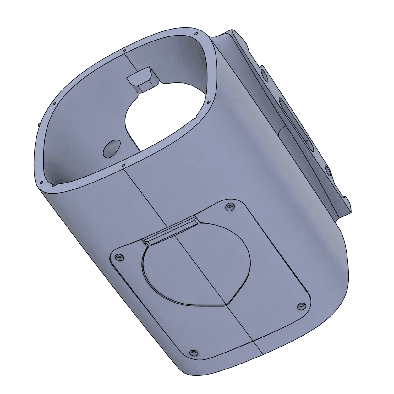 Modular UAV payload bay with its access door fitted