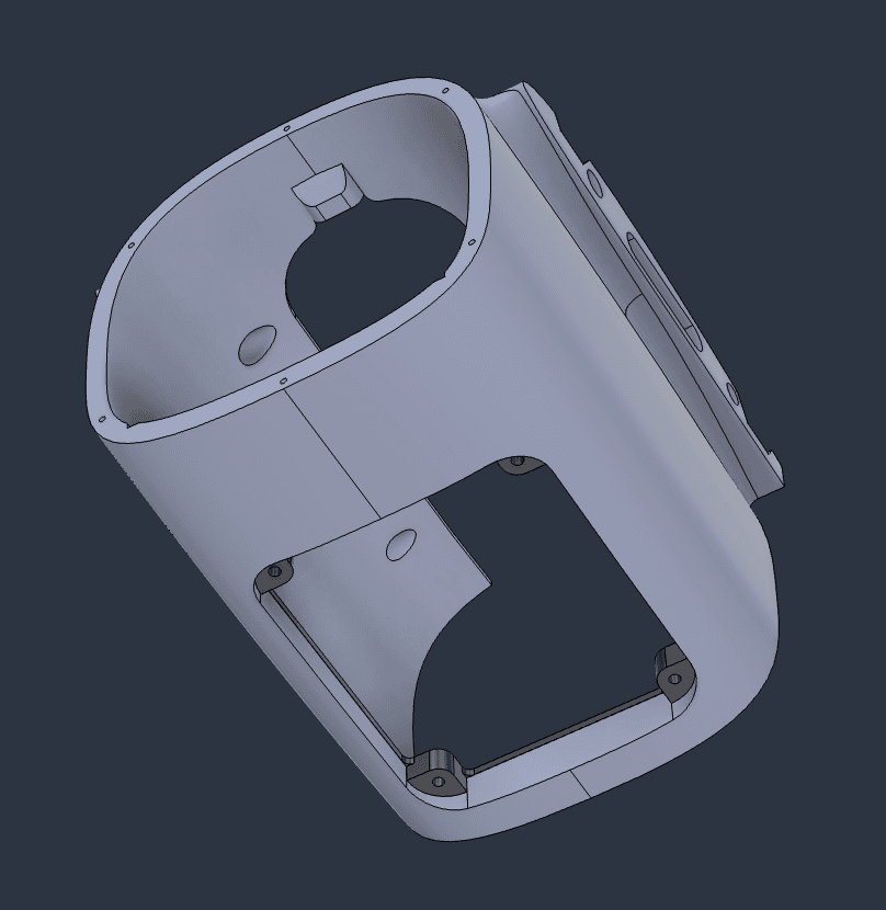 UAV payload integration CAD model: fuselage without integrated modular payload